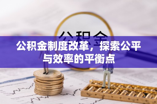 芦竹公积金制度改革，探索公平与效率的平衡点