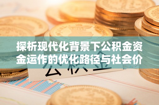 芦竹探析现代化背景下公积金资金运作的优化路径与社会价值